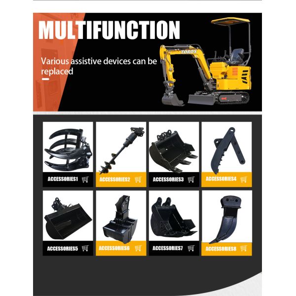 Mini excavator 1200kg operating weight, Kubota engine