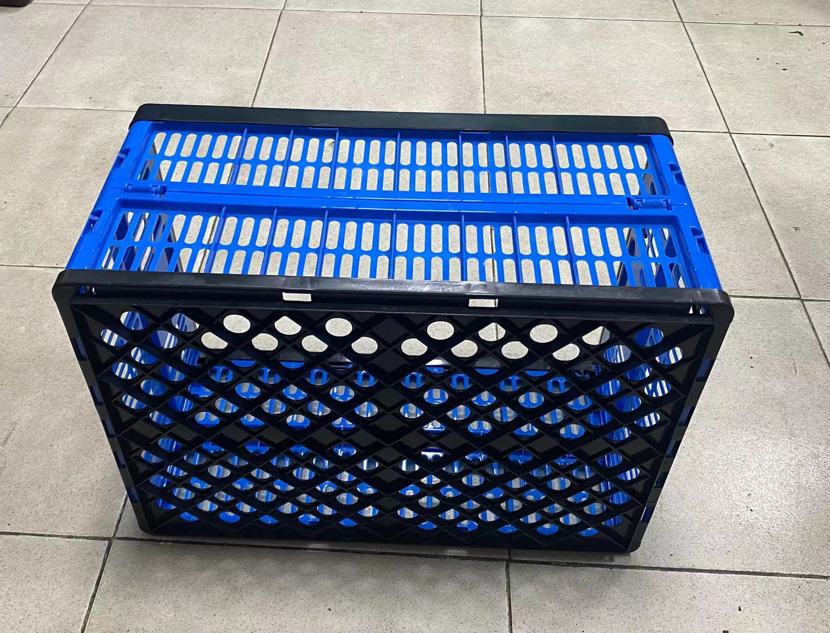 Foldable Mesh Plastic Crate PE/PP Material for Storing Fruits and Vegetables 500x350x255mm
