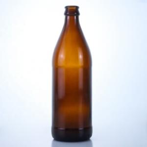Quality SCREW CAP Beer Empty Glass Bottles with Crown Caps 700ml 750ml Creative Small Amber Bottle for sale