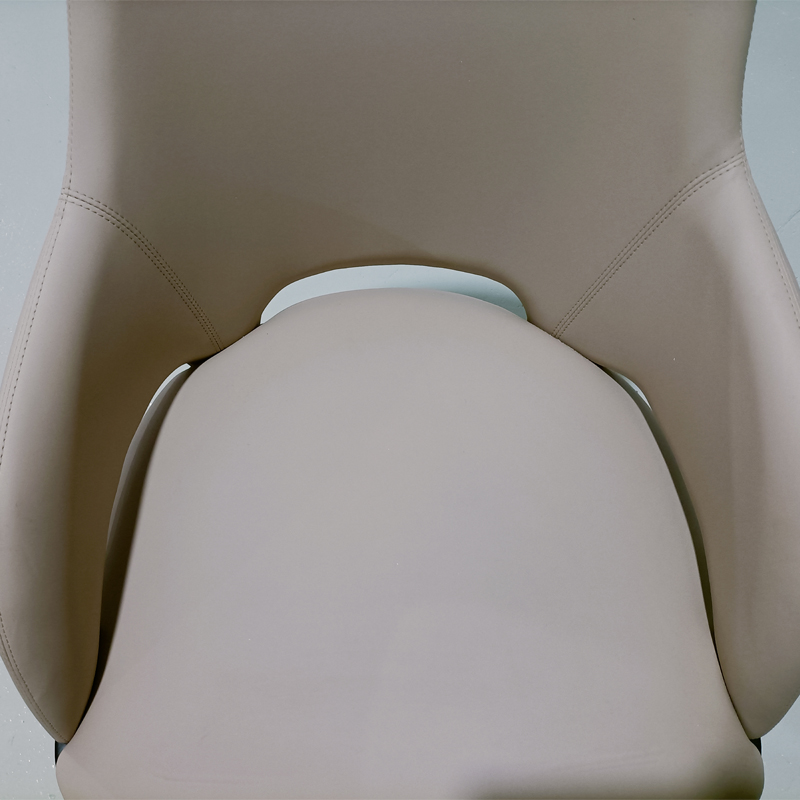 Simple Design Italian Dining Chair , Ash wood White Pu Leather Dining Chairs