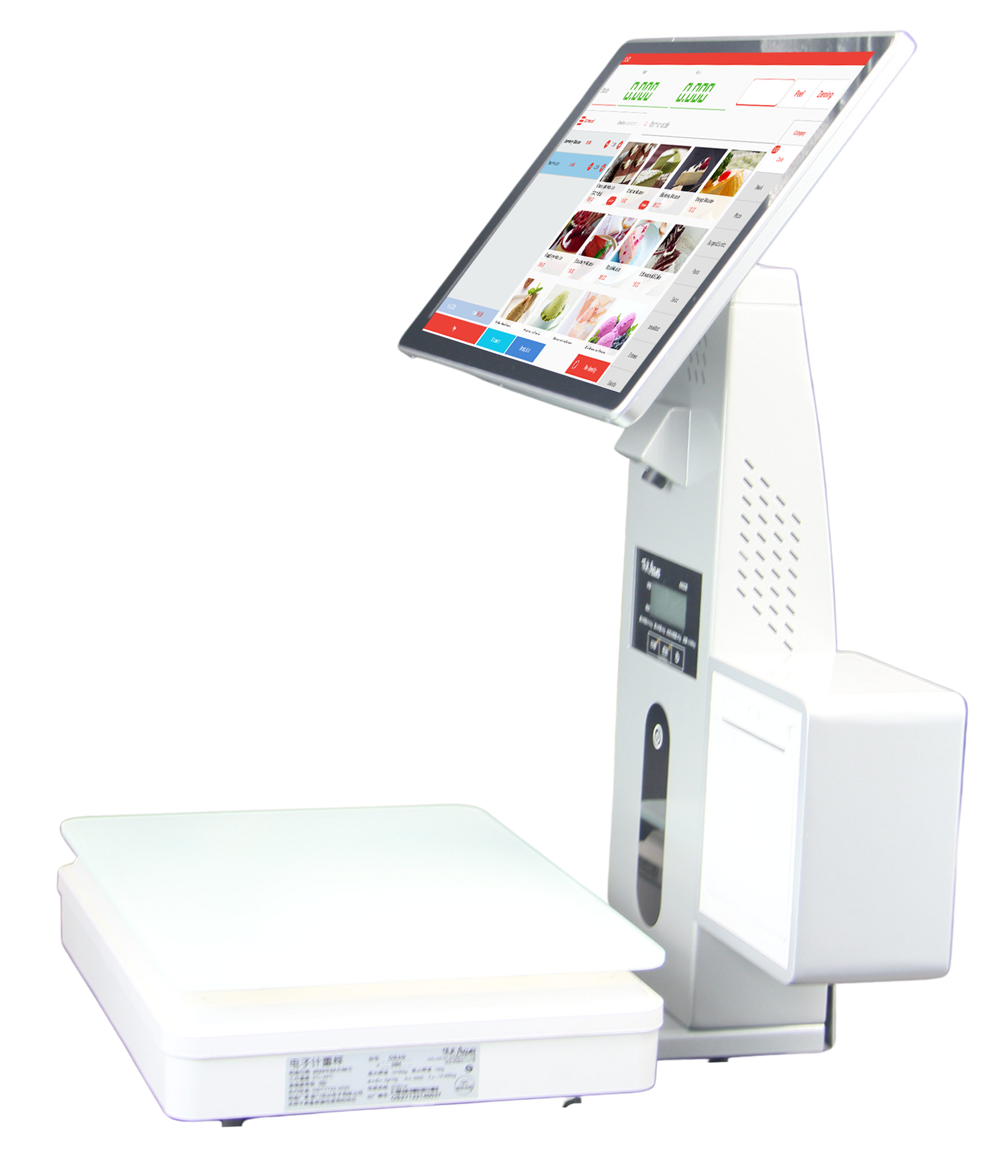 AI Scale All in One Desktop POS System Cash Register with Android 11 Operation System