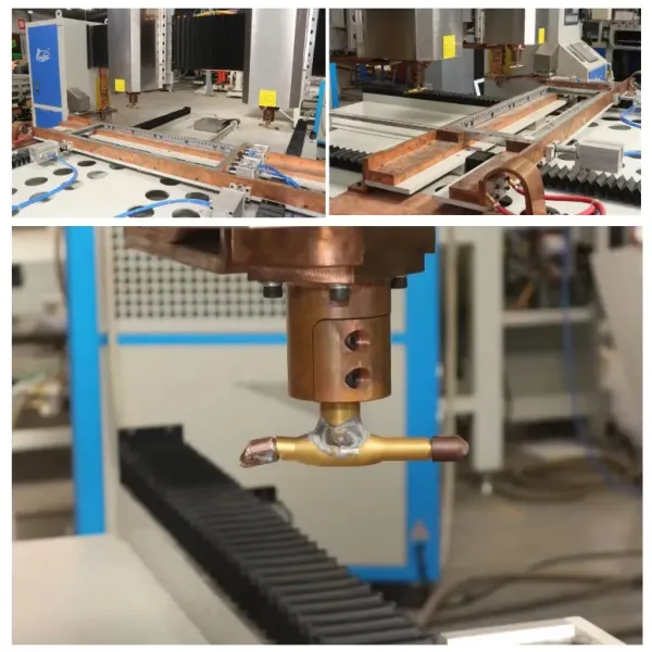 Hwashi CNC Seven 7axis Double Heads Sheet Metal Spot Weldinq Machine, Automatic Sheet Metalwelder for Squatrack