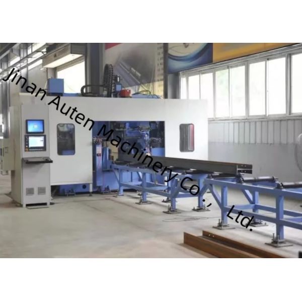 3pcs Drilling Spindles CNC H/I Beam Drilling And Sawing Machine 100～600mm Height Range