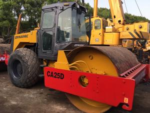 Quality 10T Used Single Drum Roller Compactor Dynapac CA25D 26676 Lb Operating Weight for sale