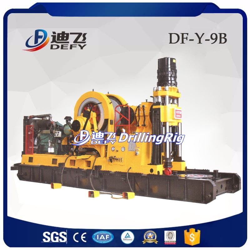 DF-Y-9B 4200m portable diamond core drilling rigs for sampling with diesel engine, wire-line diamond rig for sale