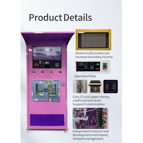 Two Coin and Banknote Payment Systems Vending Machines for Milk Laundry Detergent and Hand Sanitizer Liquid with SDK Function