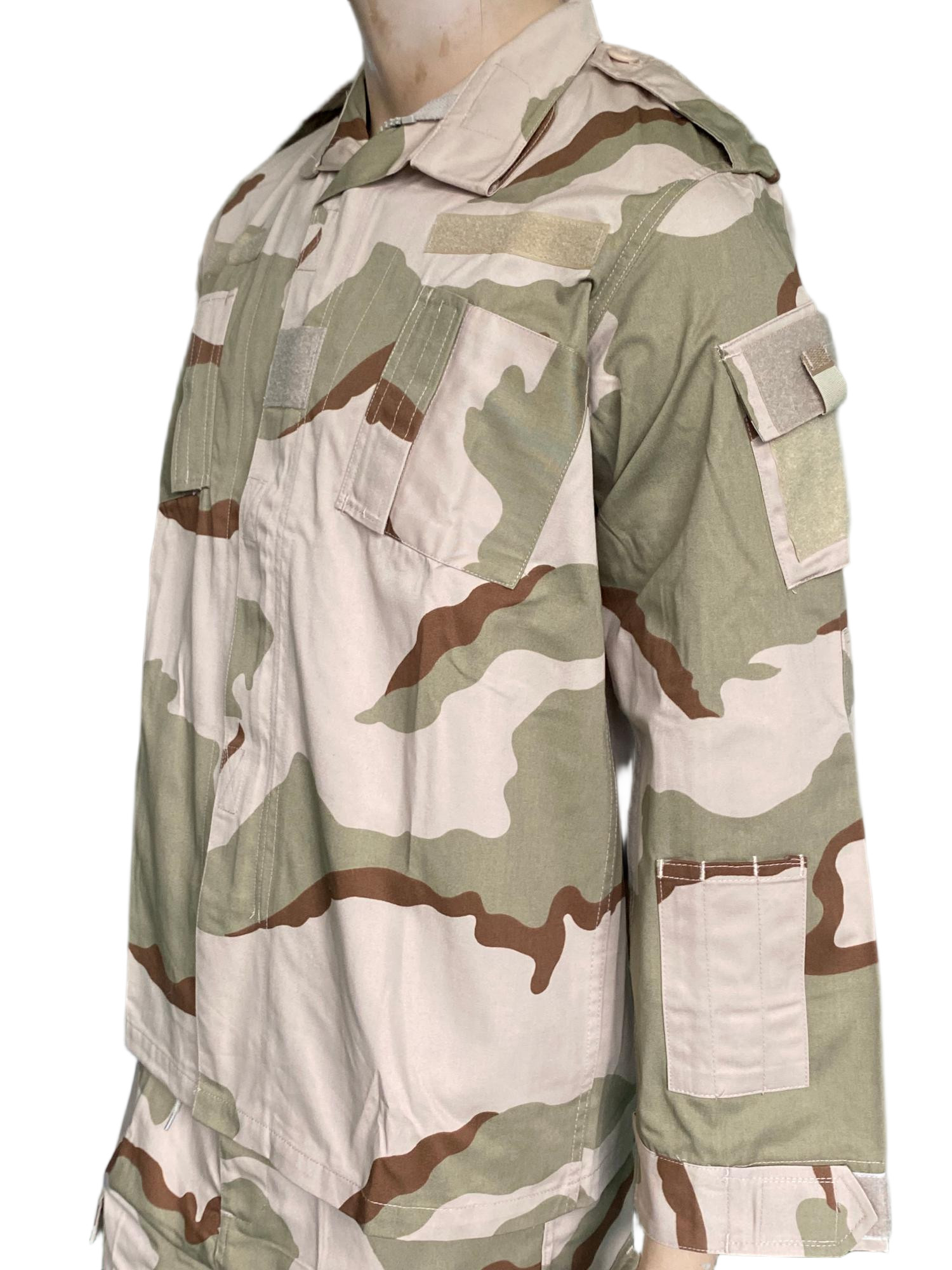 Desert Camouflage Tactical Uniform ACU Military Uniform Set Jacket And Pants In TC 65 35 Ripstop Fabric 230GSM For Army Uses