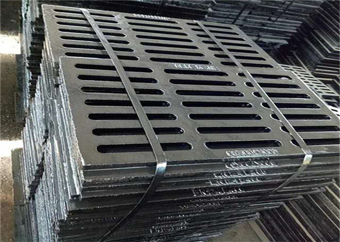 Garden Cast Iron Metal Gully Grid Anti Skidding Trench Drain Grating Black