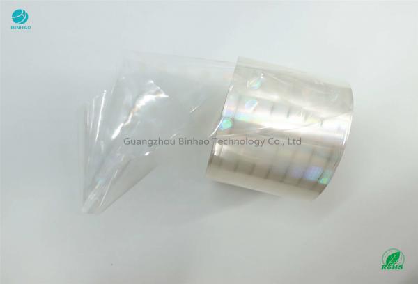 Buy Transparent BOPP Holographic Cigarette Laser Film Roll Dimensional Stability And Flatness at wholesale prices