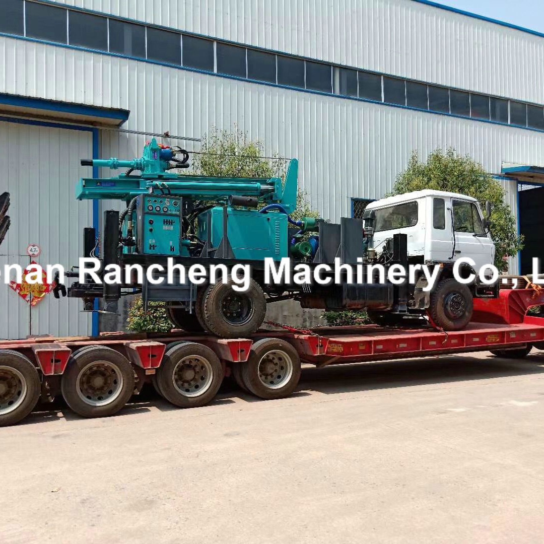 350m Deep Rock Borehole Drilling Rig Truck Mounted Water Well Machine