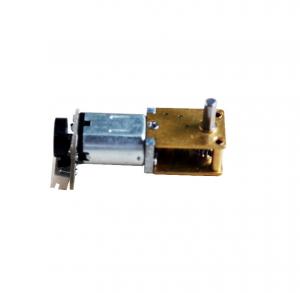 China Load Speed 12250 RPM Brush DC Gear Motor With Worm Gear Box on sale