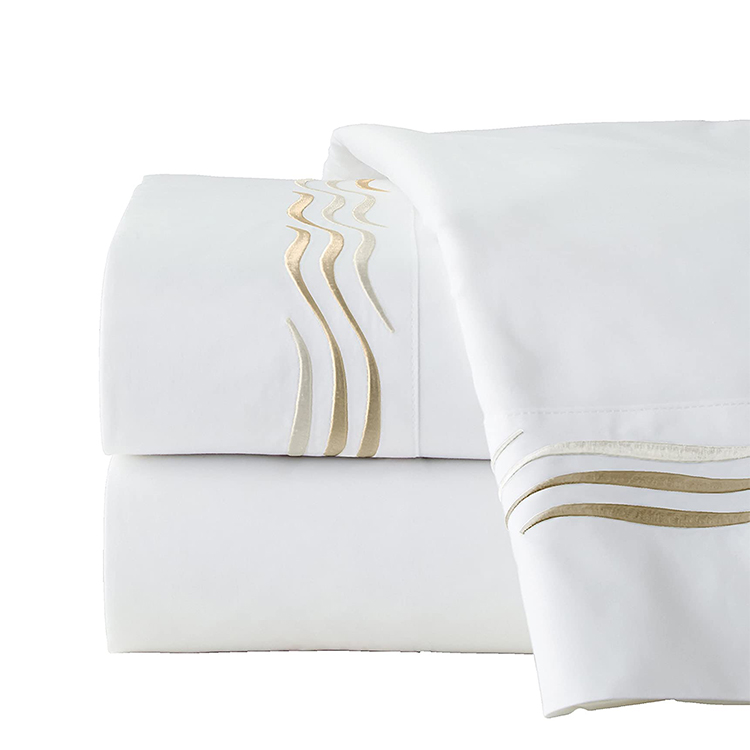 75GSM 100% Polyester Microfiber Fashion Bed Sheet with Beautiful Embroidery 4PCS Made