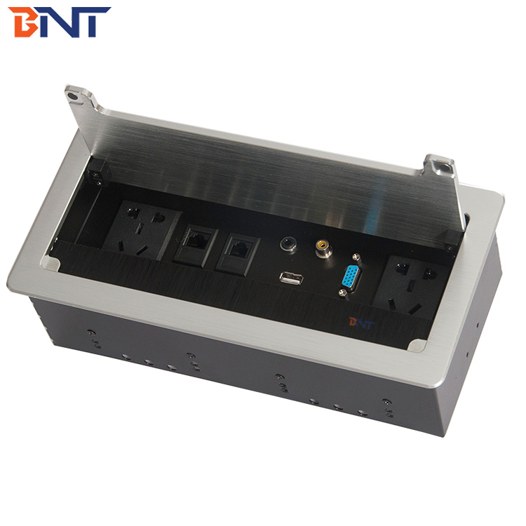 media meeting used flip up conference table smart sockets