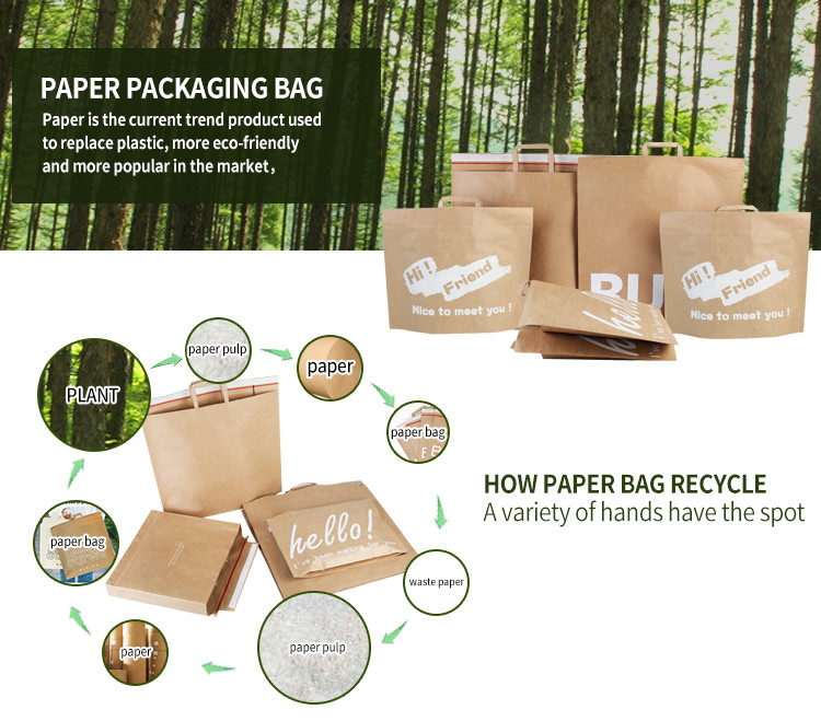 Customizable Biodegradable Kraft Paper Mailing Bags For Clothing
