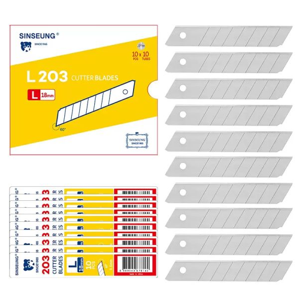 Ergonomic 18mm Snap Blades 60 Degrees Angle 0.5mm Thick