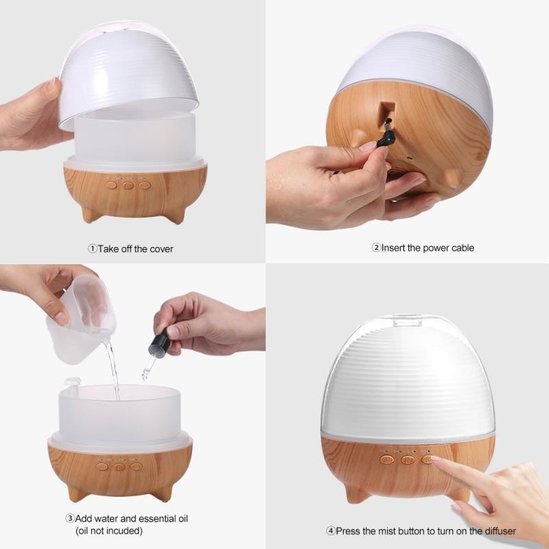650mA 13W 600Ml Color Changing Ultrasonic Aroma Diffuser
