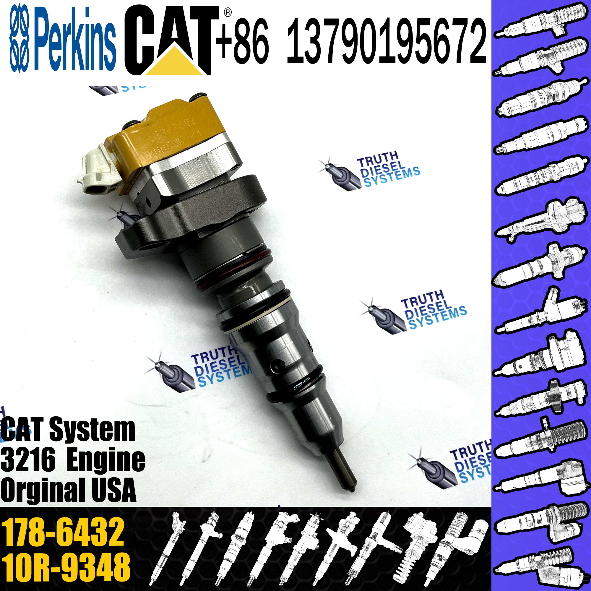 C-aterpillar Excavator Injector Engine 3126E 3126B Diesel Fuel Injector 177-4754 177-4752 171-9710 171-9704 178-6432