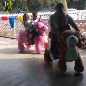 Quality Hansel battery operated electric walking animal plush toy rides for sale
