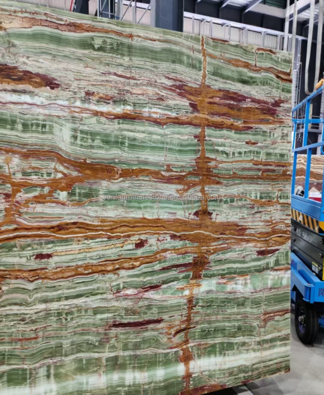 Polished Surface Finishing Pakistan Bamboo Onyx Marble Slabs for Table Modern Design Style