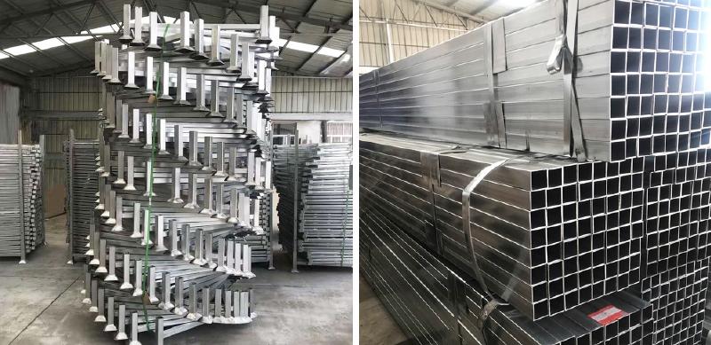 Square Tube Pallet Stacking Rack