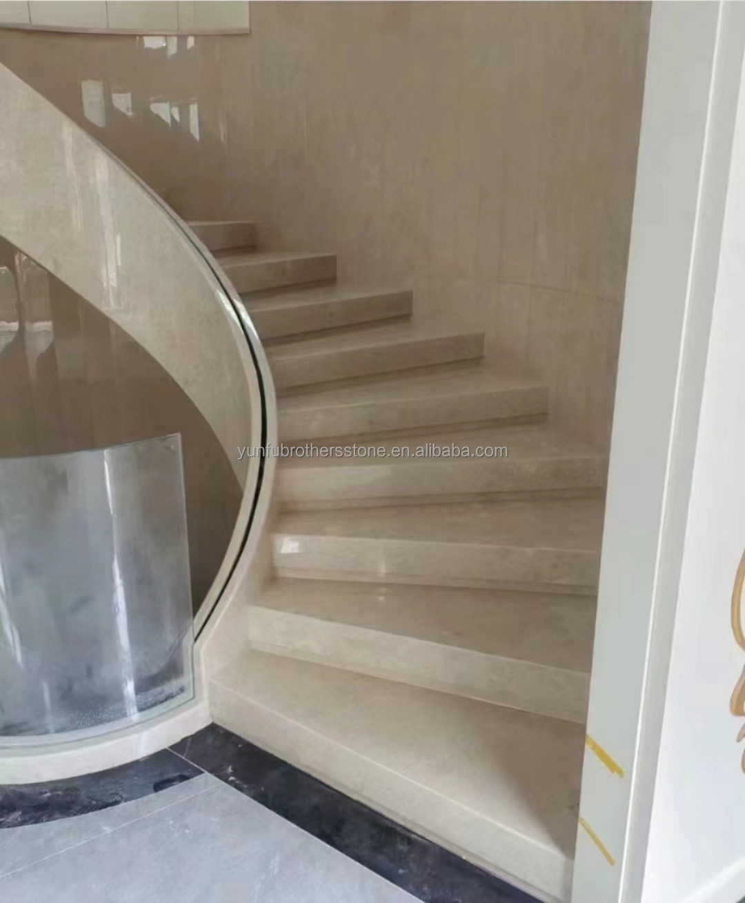 Upgrade Your Hotel Interior with Modern Design Stair Treads Artificial Stone Material