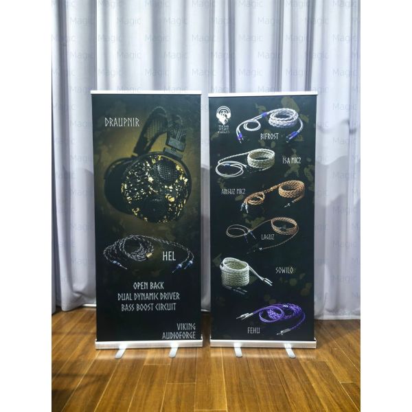 85x200cm Double Sided Retractable Banner Dye Sublimation Printing