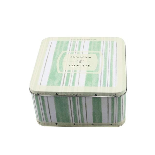 Nestle Cookie Tin Metal Boxes With Lids , Yellow Spot Color Small Candy Tins