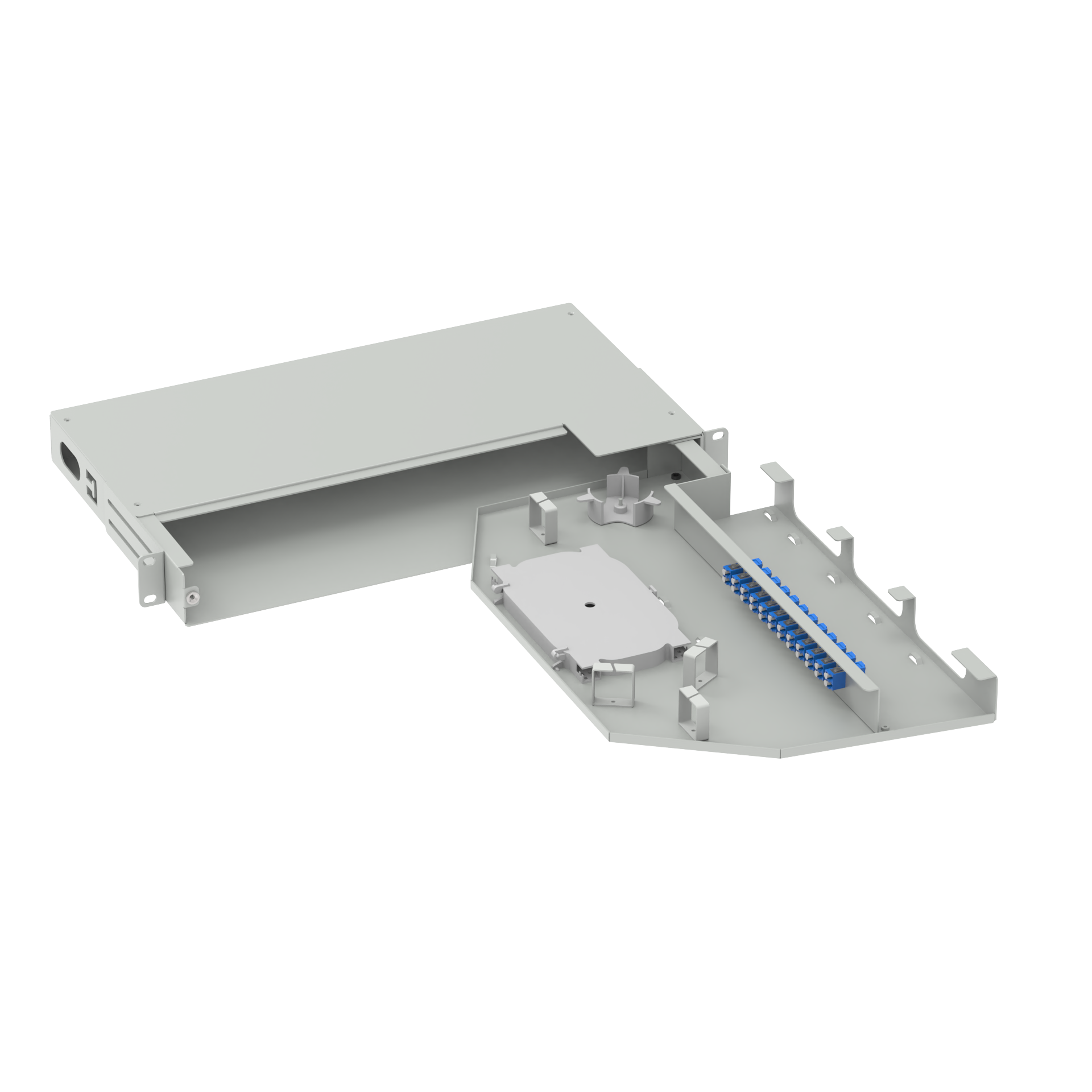 ODN Network 12 Cores Optical Distribution Frame LC UPC Type 19 Inch Swing Patch Panel