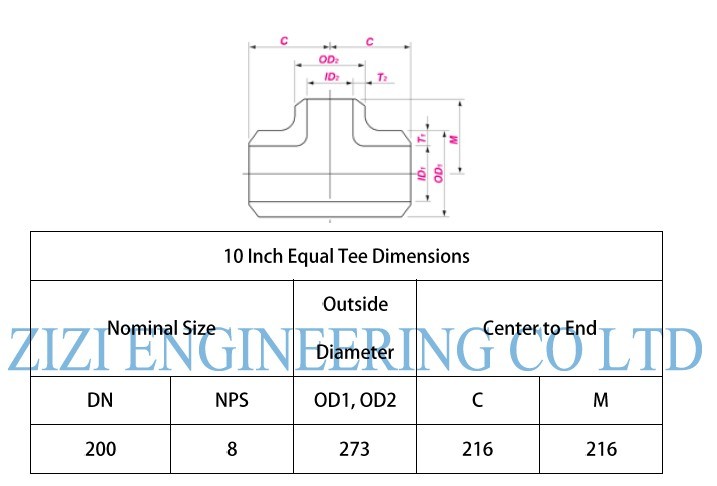 ASTM A815 Duplex Stainless Steel Pipe Tee , UNS S32750 Elbow Tee Pipe Fitting
