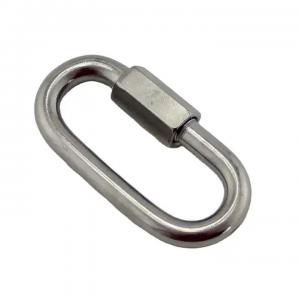 China 304/316 Stainless Steel Quick Link Carabiner Hooks Polished Finish for Connecting on sale