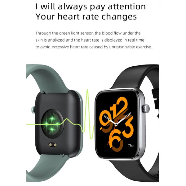 IPS Screen Bluetooth Fitness Watch Camera Control Heath Monitor GR5515