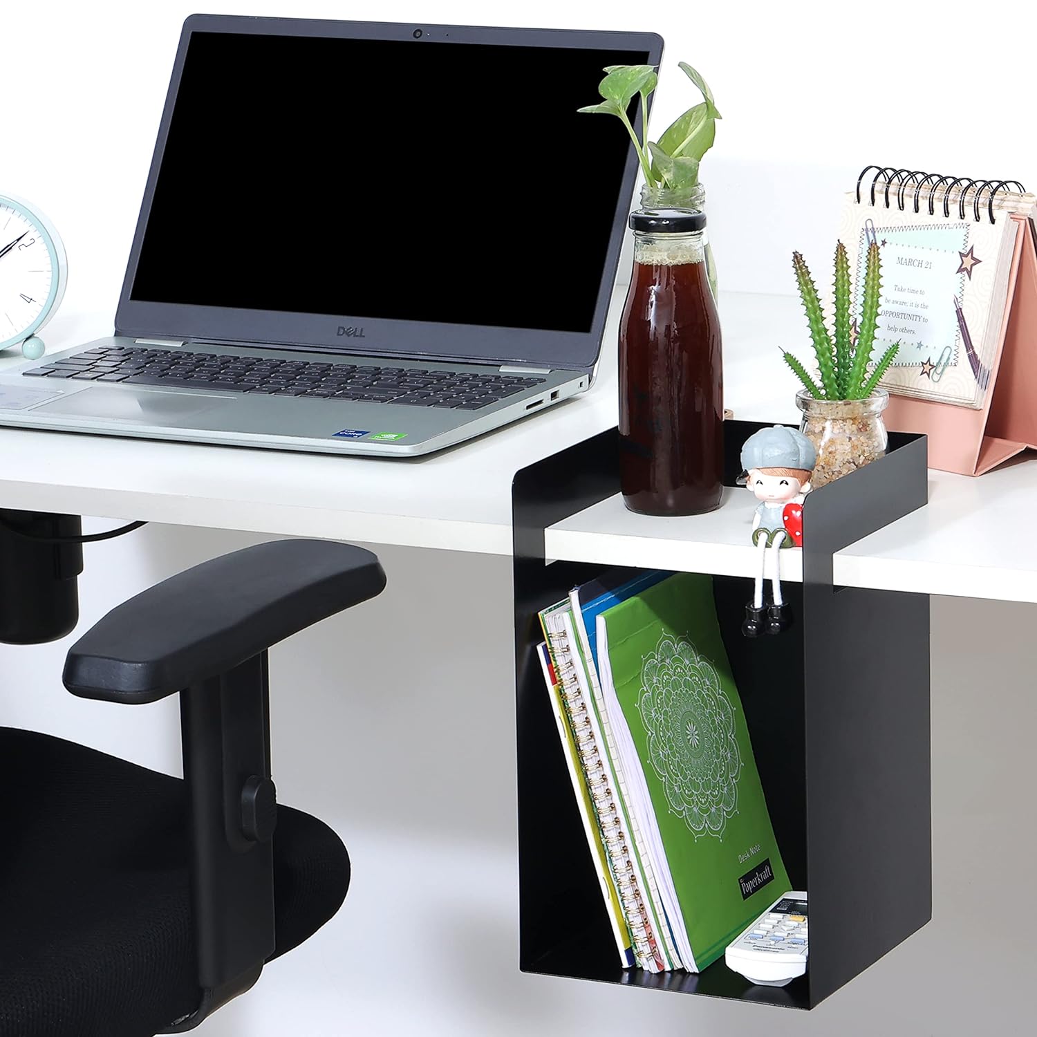 40cm 43cm 45cm 50cm Office Desk Hanging Under Table Book Rack for Customized Storage