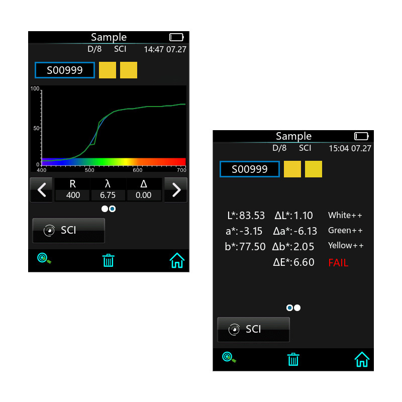 CR8 Handheld Spectrometer LED Light Meter Portable For Aluminum Alloy