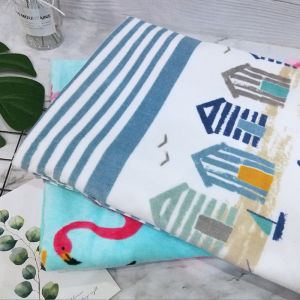 100% Cotton Printed Beach Towel Mildew Resistant Easy Carrier Versatile