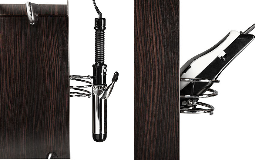 Single Side Wooden Salon Mirror Station Royal Style With LED Light , Color Customized