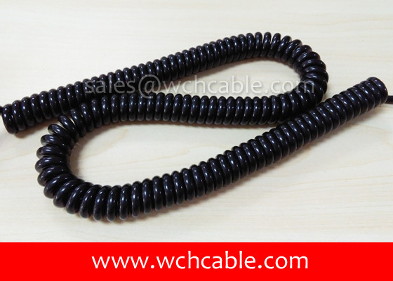 UL Spiral Cable, AWM Style UL20801 20AWG 2C VW-1 90°C 300V, PP / TPU