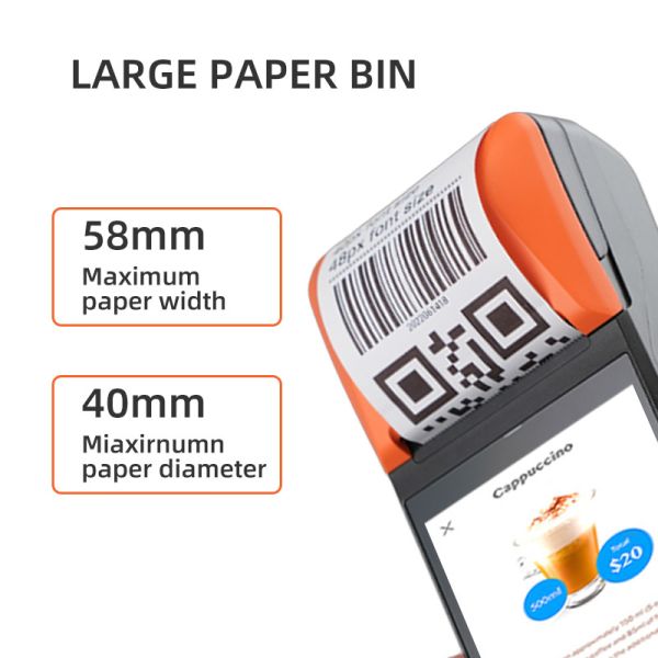 Android 12 POS Touch Display Handheld Mini Android POS Machine 5.5 Inch