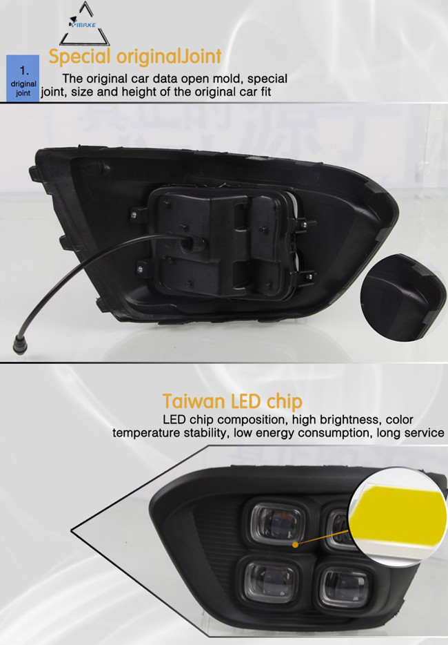 DRL Yellow Daytime Running Lights For Kia Kx Cross Rio X Line ISO Certificate