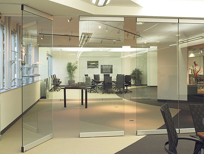 36mm Thick Movable Frameless Glass Partition Wall For Bar Room