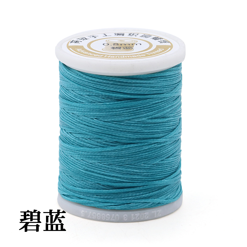 Polyester/Waxed Material 0.8mm 50m Flat Waxed Sewing Thread for Leather Stitching