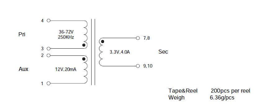 1500 Vrms Single Phase Urface Mount Transformer EP-558SG For Portable Device