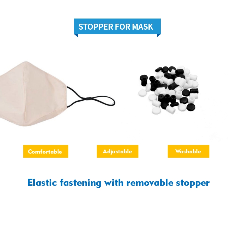 Elastic fastening with removable stopper