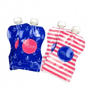 China Reusable Baby Food Spout Pouch Packaging Laminated Material CMYK Color For Beverages on sale