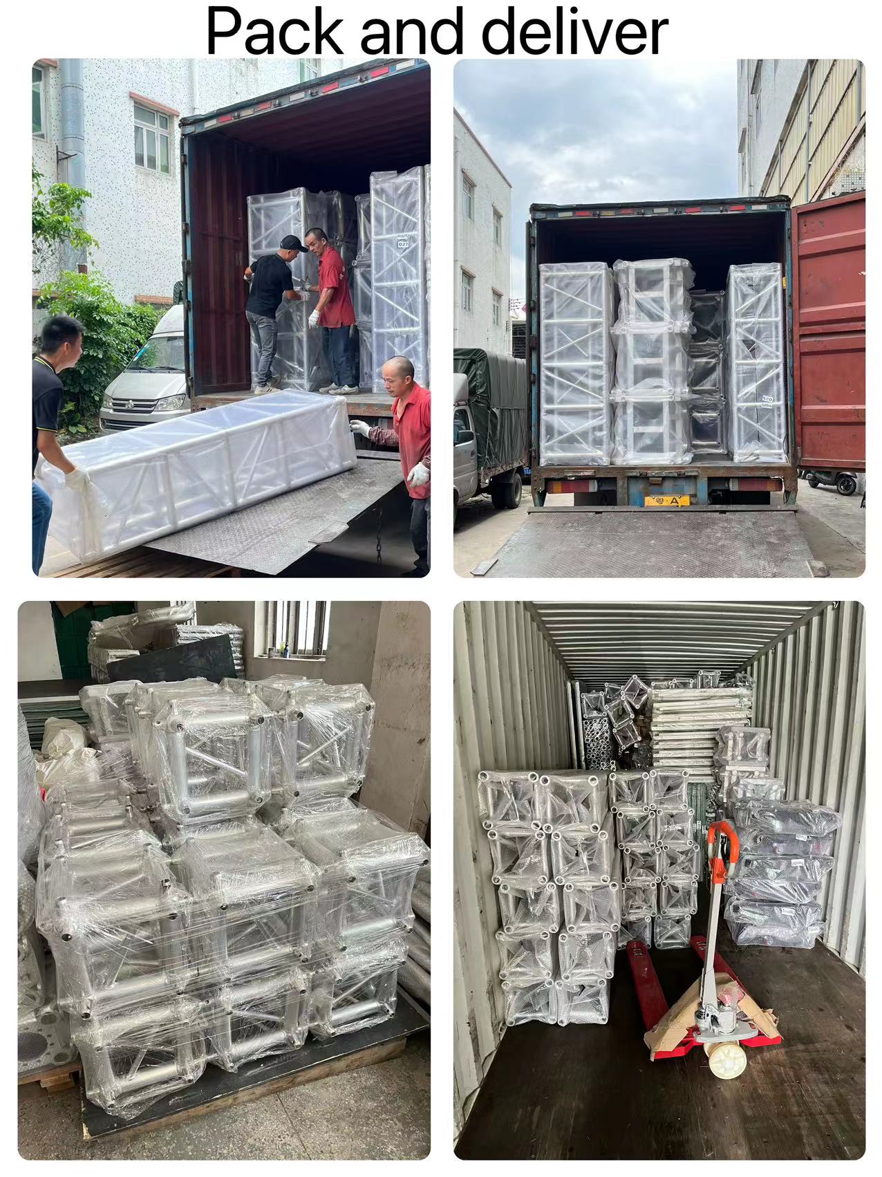 Portable Foldable Aluminum Alloy Stage Truss Adjustable Height 750kg/Sqm Load Capacity