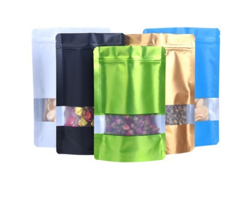 Custom Printed Aluminium Foil Laminated Plastic k Food Packaging Bags with Clear Window