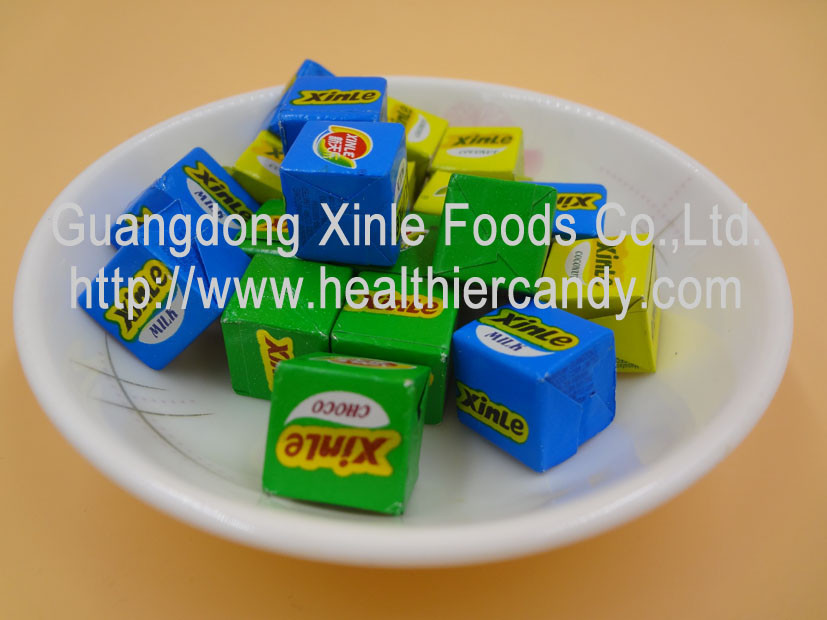 Large Sugar Cubes / Cube Shaped Candy Crispy Feeling Green Snack Foods