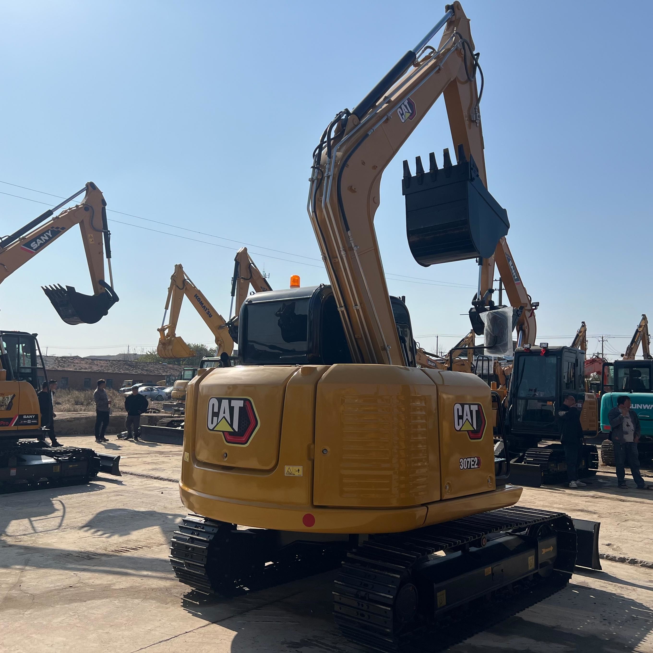 0.33 M³‌ Capacity Used CAT Hydraulic Crawler Excavators 7 Ton Second Hand Diggers