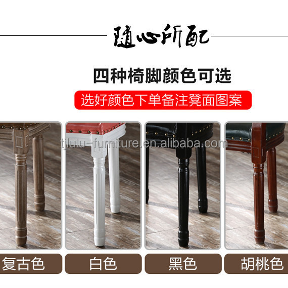 Antique Design Europe Vantage Indoor Solid Wood Round Cane Rattan Back Dining Chair for Traditional Style in Europe