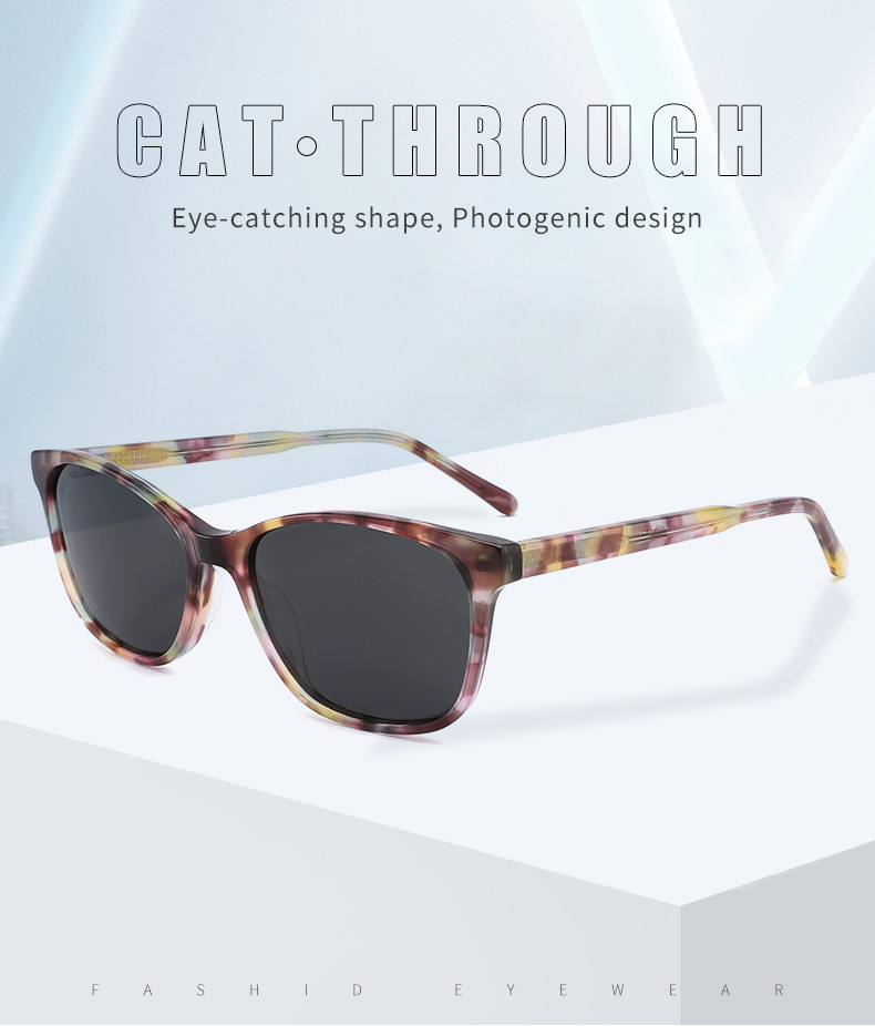 Custom Logo Acetate Frame Sunglasses OEM , Colorful Sun Glasses For Women
