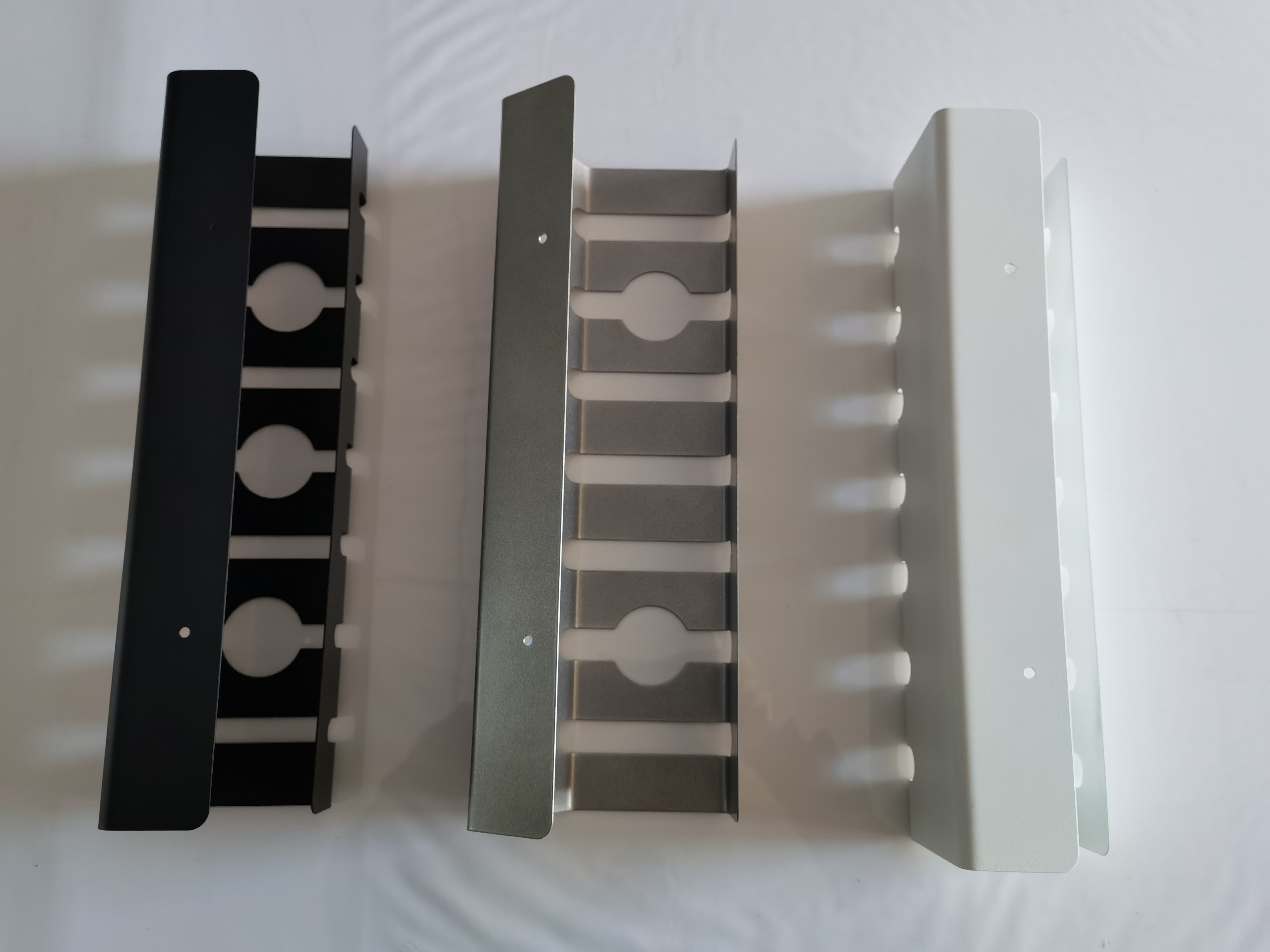Silver Desk No Drilling Cable Management Tray for Workstation Cable Duct Cord Holder